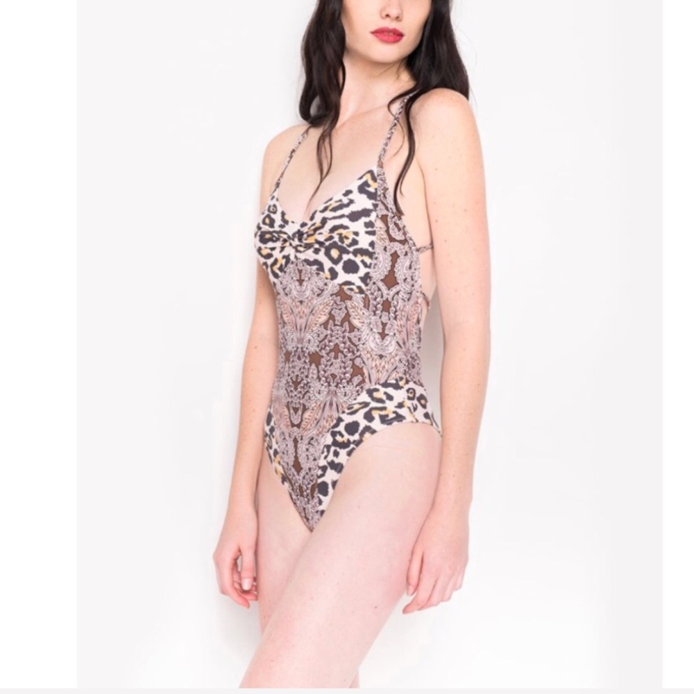 Somedays Lovin V-neck Strappy One Piece Swimsuit